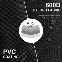 Bon prix 600D Oxford tissu gros personnalisé jardin extérieur parapluie couverture