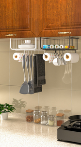 GG166-cesta de almacenamiento de Metal debajo del armario, organizador de cocina, mesa, dormitorio, estante de alambre, cestas de almacenamiento colgantes - Product Image 3