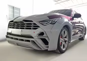 Pour <span class=keywords><strong>Infiniti</strong></span> <span class=keywords><strong>QX70</strong></span>/FX35/FX50 : Kit carrosserie de style SCL en fibre de carbone, comprenant pare-chocs avant, pare-chocs arrière, ailerons, jupes latérales et garde-boue - Product Image 2