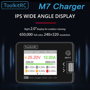 ToolkitRC M7 200W 10A DC Balance cargador descargador para 1-6S <span class=keywords><strong>Lipo</strong></span> batería con voltaje Servo Checker ESC receptor probador de señal - Product Image 2