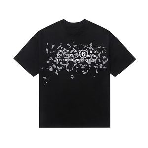 T-shirt à manches courtes MM6 pour hommes et femmes, imprimé tendance, nouveau style d'été, polyvalent, marque de mode de niche - Product Image 4