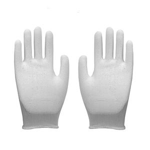 Guantes con revestimiento de PU para dedos y palma, calibre 13, de seguridad, resistentes al desgaste, antideslizantes, engrosados, transpirables, guantes de trabajo, tejido de punto calibre 13. - Product Image 2
