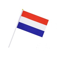 Pays et drapeau d'impression de haute qualité imperméables bon marché, drapeau brodé personnalisé, drapeaux à main des Pays-Bas