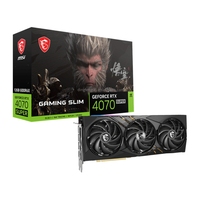 RTX 4070 SUPER 12G GAMING SLIM Black Myth WUKONG EDITION 4nm GPU Desktop Dengan Kipas Pendingin GDDR6X