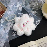 Porte-clés flocon de neige en peluche - Charme mignon pour sac d'hiver