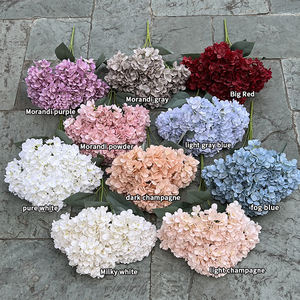 Grande Bouquet di Ortensie Artificiali in Seta Realistiche Fatte a Mano per Matrimoni, <span class=keywords><strong>San</strong></span> <span class=keywords><strong>Valentino</strong></span>, Festa della Mamma, Decorazioni per la Casa - Product Image 6