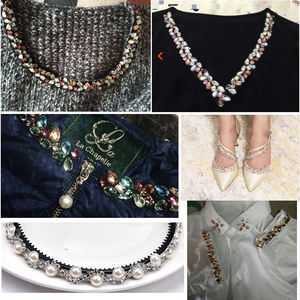 Cadena de encaje de Metal con diamantes de imitación de resina de colores, accesorios artesanales para vestido, fiesta, zapatos, bolsas, Collar de ropa - Product Image 6