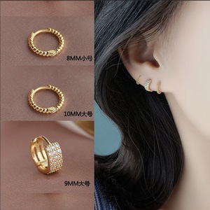 <span class=keywords><strong>Pendientes</strong></span> de Aro Redondos de Plata de Ley 925 para Mujer, <span class=keywords><strong>Brillantes</strong></span> con Circonitas, Oro, Plata, Perlas, Joyería Moderna y Bonita, Regalos para Bodas y Fiestas, Chapados en Oro - Product Image 3