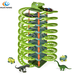 HT P301 Ensemble de jeu de <span class=keywords><strong>garage</strong></span> de stationnement électrique avec piste spirale dinosaure 9 étages, assemblage de voitures, train miniature télécommandé, <span class=keywords><strong>jouet</strong></span> pour enfants - Product Image 1