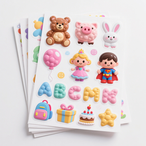 Pegatinas de Dibujos Animados Personalizadas al por Mayor, Pegatinas Coloridas y Lindas para Niños, Pegatinas 3D con Burbujas - Product Image 6
