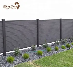 Cerca de privacidade do terraço fácil instalação madeira plástico composto fencing & trelips