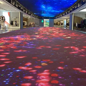 Fábrica de venda quente pista de baile interior LED-rolamento interativo de piso de azulejos para pista de dança de palco