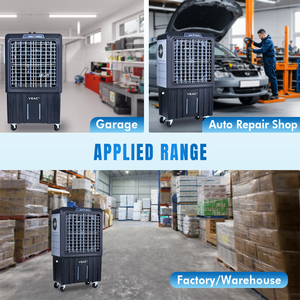 พัดลมไอน้ำเย็นแบบระเหยแบบพกพาเครื่องอัดอากาศอุตสาหกรรมที่ได้รับการจดสิทธิบัตร1st ของโลก - Product Image 5