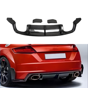 Diffuseur de pare-chocs arrière en fibre de carbone véritable, séparateurs arrière, lèvre de spoiler pour <span class=keywords><strong>Audi</strong></span> <span class=keywords><strong>TT</strong></span> TTS TTRS Mk3 2015-2019, kit carrosserie - Product Image 2