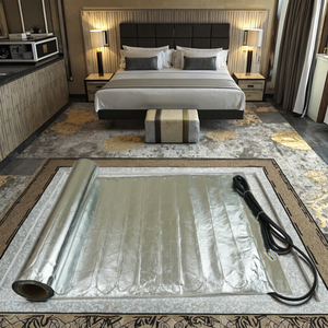 CE EAC approvato moderno foglio di alluminio tappetino riscaldante <span class=keywords><strong>a</strong></span> <span class=keywords><strong>pavimento</strong></span> per <span class=keywords><strong>pavimento</strong></span> in legno <span class=keywords><strong>e</strong></span> moquette con 110v 220v 230v prezzo di fabbrica - Product Image 1