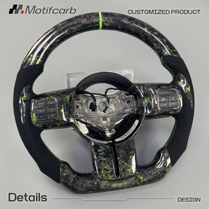 Volante de fibra de carbono forjado verde personalizado para JEEP Wrangler JK JL Unlimited Rubicon Gladiator Grand Cherokee 2011-2017 - Product Image 3