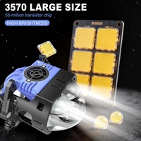 Xenplus LP57 150W 6500K Lente de Proyector Bi-LED de 3 Pulgadas para Auto, Bombilla LED Súper Brillante, Reequipamiento para Faros Delanteros Bi-LED H4 H7