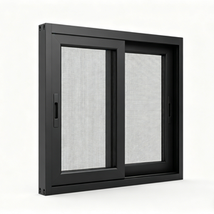 Fenêtre <span class=keywords><strong>coulissante</strong></span> en aluminium <span class=keywords><strong>avec</strong></span> moustiquaire magnétique intégrée, style moderne pour les projets de construction en Afrique - Product Image 1