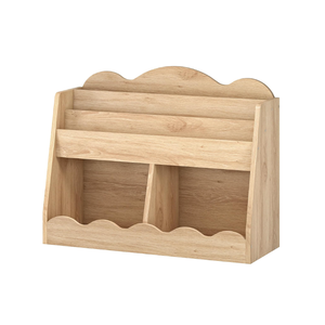 Organisateur de livres en bois, panier de rangement pour jouets, étagère à livres pour tout-petits, bibliothèque pour enfants, bibliothèque pour enfants avec 2 cubes de rangement pour la chambre des enfants - Product Image 2