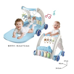 Andador Multifuncional <span class=keywords><strong>para</strong></span> Bebé 2 en 1 con Gimnasio de Actividades, Tapete de Juego, Piano de Pedal y Manta de Fitness, Tapete de Juego Portátil No Tóxico - Product Image 2
