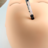 Têtes de mannequin réalistes blanches plates pour la pratique des cils, support de chapeau DIY, présentoir de perruque, poupée avec support réaliste pour l'entraînement aux cils