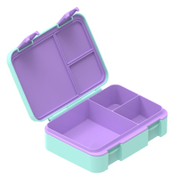 Vente en gros d'usine : la dernière boîte à bento réutilisable en plastique sans BPA, imprimée, scellée et compatible micro-ondes pour enfants