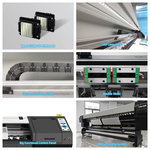 Ngành công nghiệp 1.8m 3.2m i3200 2 đầu quảng cáo áp phích biểu ngữ Flex Máy in khổ lớn 10ft máy in dung môi sinh thái và máy cắt - Product Image 2