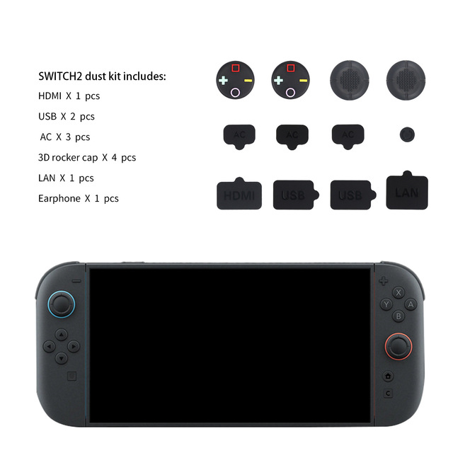 Dust-Proof Kit for Switch 2 Anti-Scratch Silicone Plug Dust Cover for Switch 2 Game Console Accessories