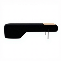 Banc de fin de lit de style italien de luxe en papier avec fonction de rangement pour chaussures, idéal pour l'entrée et la dressing