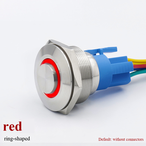 30MM Stainless Steel Button High Head Ring Illuminated IP65 1NO Home Appliance Control with LED <b>Light</b> - Product Image 4