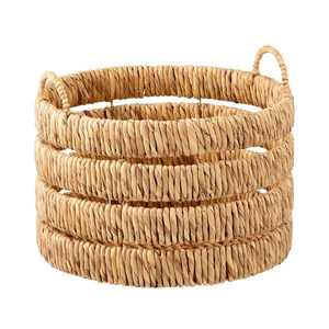 Natural Bamboo Seagrass Woven Basket with Strong Handles, Handmade Eco Friendly Storage Basket for Home, Laundry Room - Product Image 2