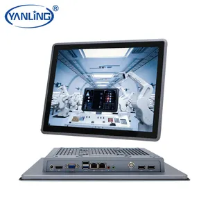 touch screen industrial pc full aluminum 10.4 12 15 17 15.6Inch IP65 fanless j6412 HMI industrial touch screen panel pc