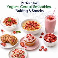 Vente en gros usine : Tranches de fraises lyophilisées 100% naturelles, disponibles en OEM, en vrac, pour la pâtisserie