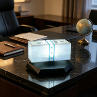 Lampe LED créative anti-gravité en forme de billet de banque, décoration artistique, lampe flottante en forme d'argent, décoration de salon, cadeau unique