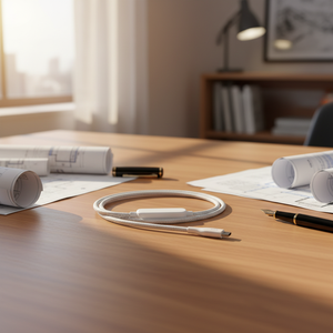 Câble de données <span class=keywords><strong>MIYU</strong></span> personnalisé à charge rapide 2-en-1 140W, écologique, USB-C, tressé, en alliage de zinc moulé, pour appareil photo - Product Image 2