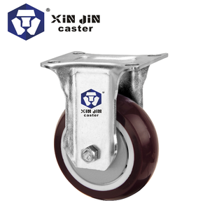 Колесо для чайной тележки 100 мм с тормозом и цельномонтажным кронштейном - Product Image 4