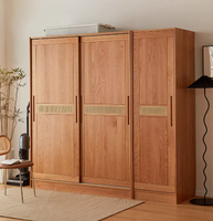 Anpassbarer Zeitgenössischer Schiebetürenschrank - MDF-Material Minimalistischer Moderner Großer Schlafzimmerschrank für den Heimgebrauch