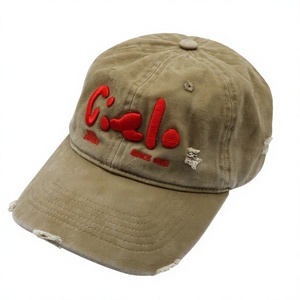 Casquette de baseball en coton vieilli à 6 panneaux, couleur unie, avec logo brodé, pour usage quotidien et loisirs, vente en gros - Product Image 4