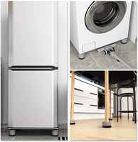 Patins de machine à laver universels réglables en hauteur, antidérapants et anti-vibrations pour lave-linge et sèche-linge, support de base pour réfrigérateur