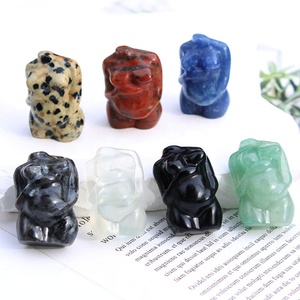 Vente en gros usine – Figurine sculptée en <span class=keywords><strong>pierre</strong></span> semi-précieuse naturelle mixte de 3-4 cm, représentant une femme enceinte, pour la lithothérapie et la décoration intérieure - Product Image 3