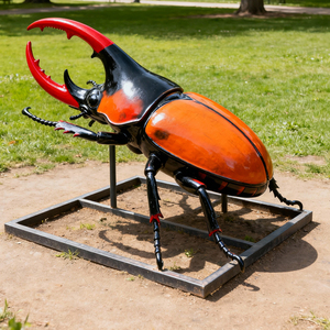Mafsallı yaşam boyutu çelik/silikon <span class=keywords><strong>Beetle</strong></span> modeli açık/kapalı biyoloji öğretim için son derece detaylı gerçekçi böcek modeli - Product Image 1