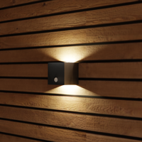 Led Up Down Aluminium Imperméable Solaire Carré Lumière Pour Décoration Murale Extérieure 8 led