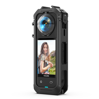 Pour Insta360 X5 caméra Sport accessoires de caméra double supports de chaussures froides cadre de boîtier de protection PC à dégagement rapide avec Base magnétique