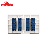 Interruptor de Pared Clásico de Diseño Empotrado Blanco de 4 Gangs y 1 Vía para Control de Iluminación Centralizado