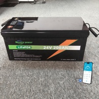 Batterie LiFePO4 24V 25.6V 200Ah 300Ah à décharge profonde pour système solaire, remorque, sécurité, caméra CCTV