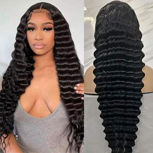 200% Loose Deep Wave <strong>Wig</strong> 13X6 Hd <strong>Lace</strong> Frontal Human Hair <strong>Wigs</strong> Deep Wave Curly Transparent 13X4 <strong>Lace</strong> - Product Image 2