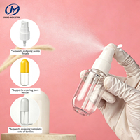 Flacon pulvérisateur cylindrique mat en PET de 40 ml, anti-fuite, avec logo personnalisé, pour crème solaire, tonique, soins de la peau, cosmétiques