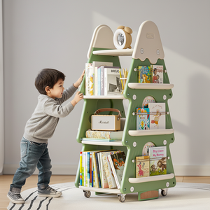 Étagère rotative de Noël pour jouets, organisateur de rangement, armoire en plastique pour enfants, meuble de salon, armoires pour bébés et enfants - Product Image 2