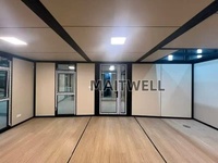 Maisonnette préfabriquée, maison conteneur préfabriquée pour stockage extérieur, unités de logement pliables détachables préfabriquées, unités de logement extensibles en acier