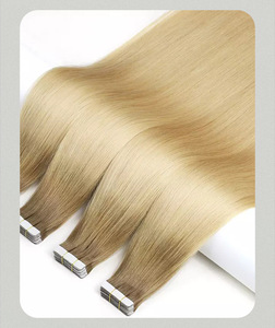 Extensiones de Cabello Humano Adhesivas, Tira Invisible, Voluminosas, Largas y Lisas, Cabello Virgen con Trama de Piel - Product Image 2